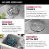 27&rdquo; Workstation Kitchen Sink Undermount&nbsp;16 Gauge&nbsp;Stainless Steel Single Bowl with&nbsp;WorkFlow&trade; Ledge and Accessories